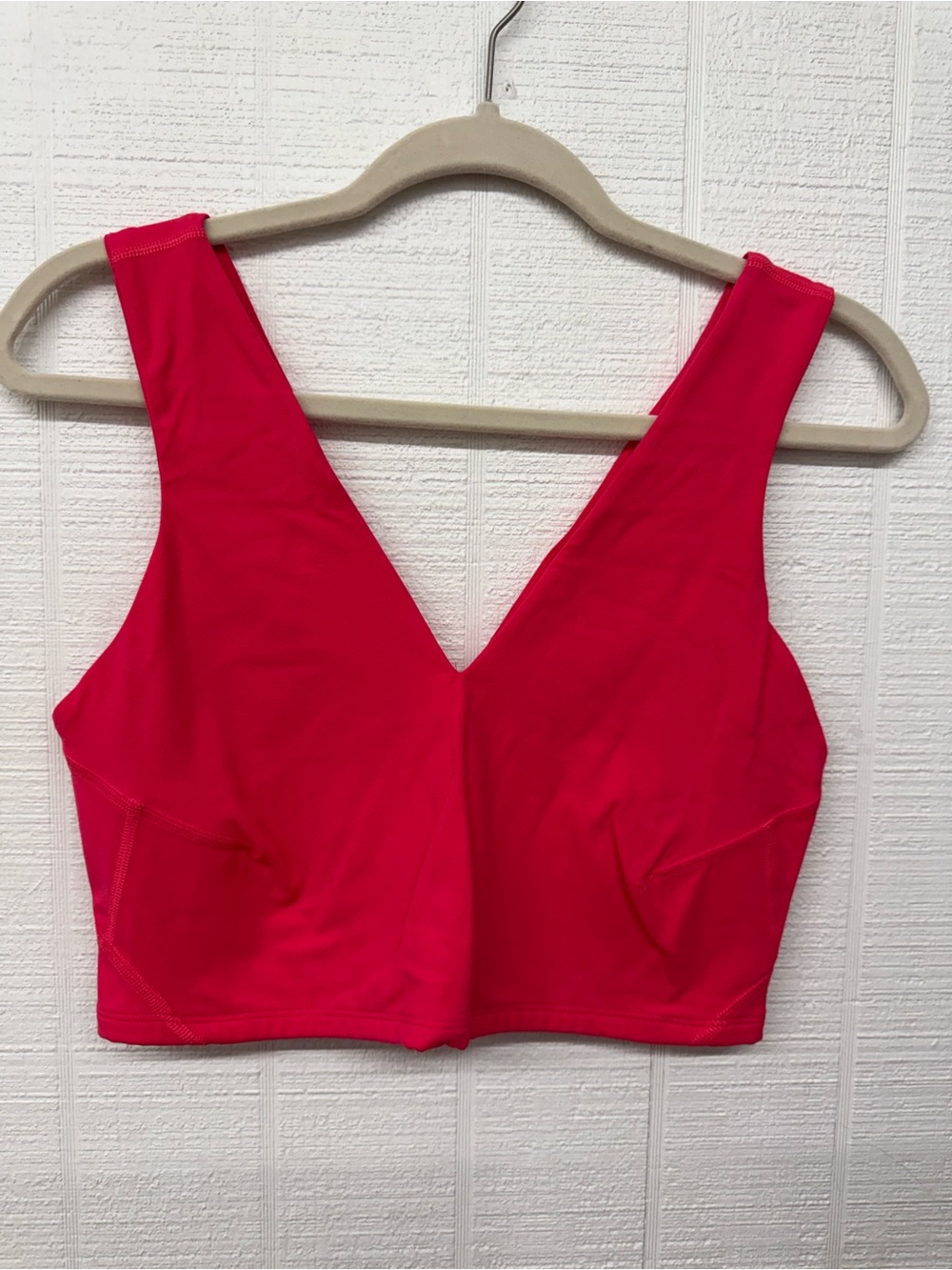 Free People Deep V Wireless Bralette - Red
